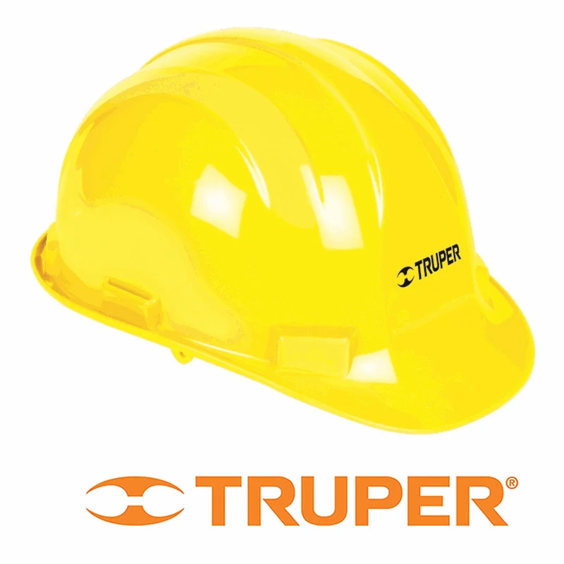 CASCO SEGURIDAD TRUPER AMARILLO AJUSTE DE PERILLA MAYOREO FERRETERO S,A