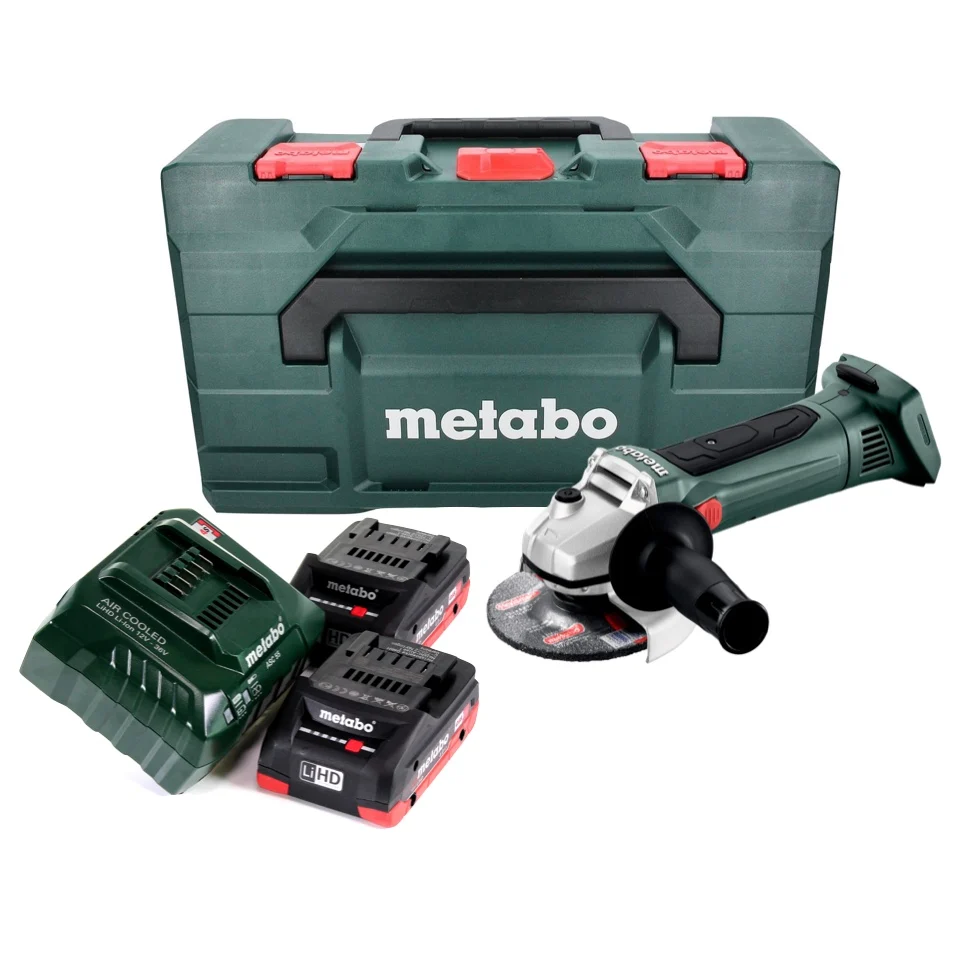Amoladora angular baterí Metabo W 18 LTX 125 18 V 125 mm + 2x baterías 4,0 Ah + cargador + metaBOX
