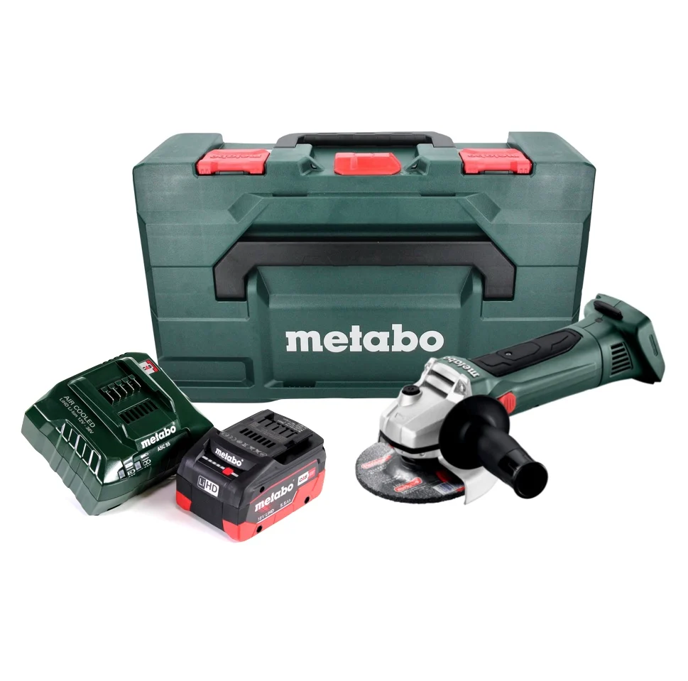 Amoladora angular baterí Metabo W 18 LTX 125 18 V 125 mm + 1x baterí 5,5 Ah + cargador + metaBOX