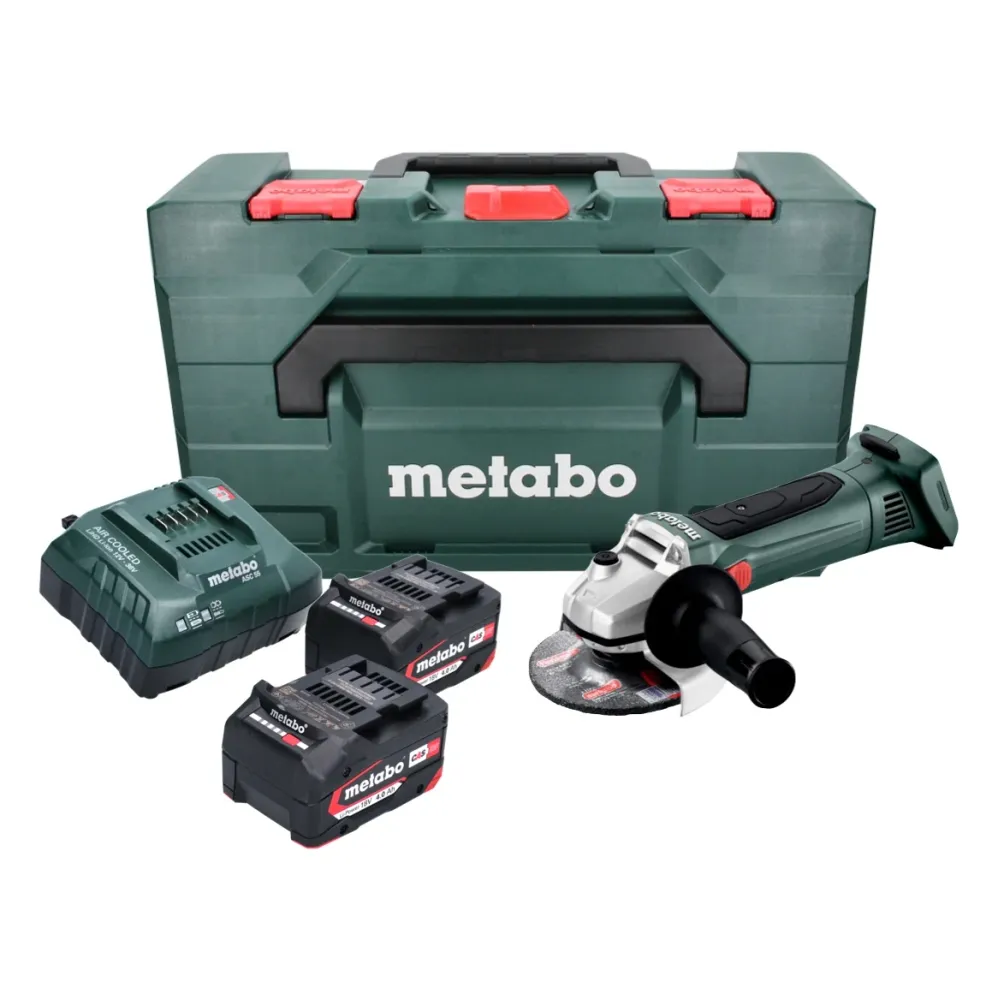 Amoladora angular baterí Metabo W 18 LTX 125 18 V 125 mm (602174610) + 2x baterí 4,0 Ah + cargador + metaBOX