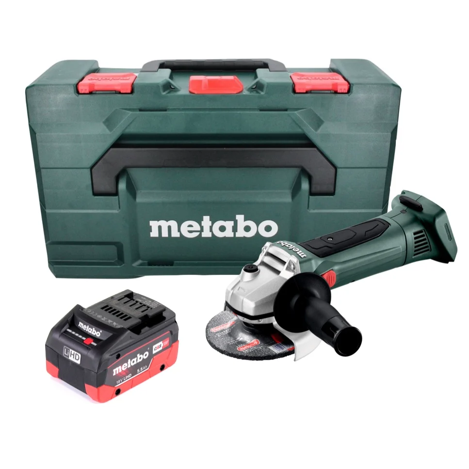 Amoladora angular baterí Metabo W 18 LTX 125 18 V 125 mm + 1x baterí 5,5 Ah + metaBOX - sin cargador