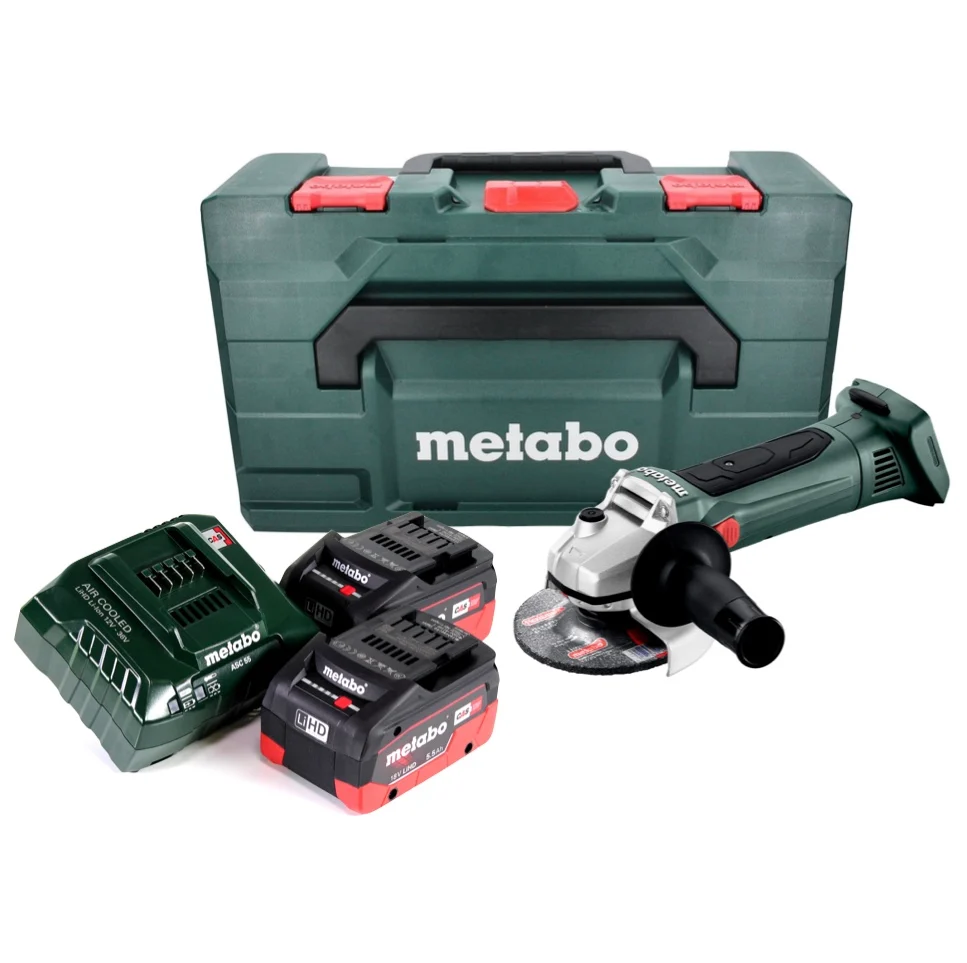 Amoladora angular baterí Metabo W 18 LTX 125 18 V 125 mm + 2x baterías 5,5 Ah + cargador + metaBOX