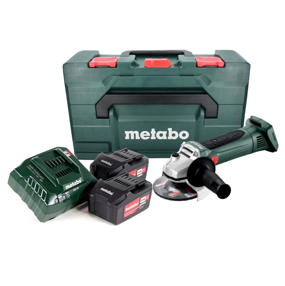 Amoladora angular baterí Metabo W 18 LTX 125 18 V 125 mm (602174650) + 2x baterí 5,2 Ah + cargador + metaBOX