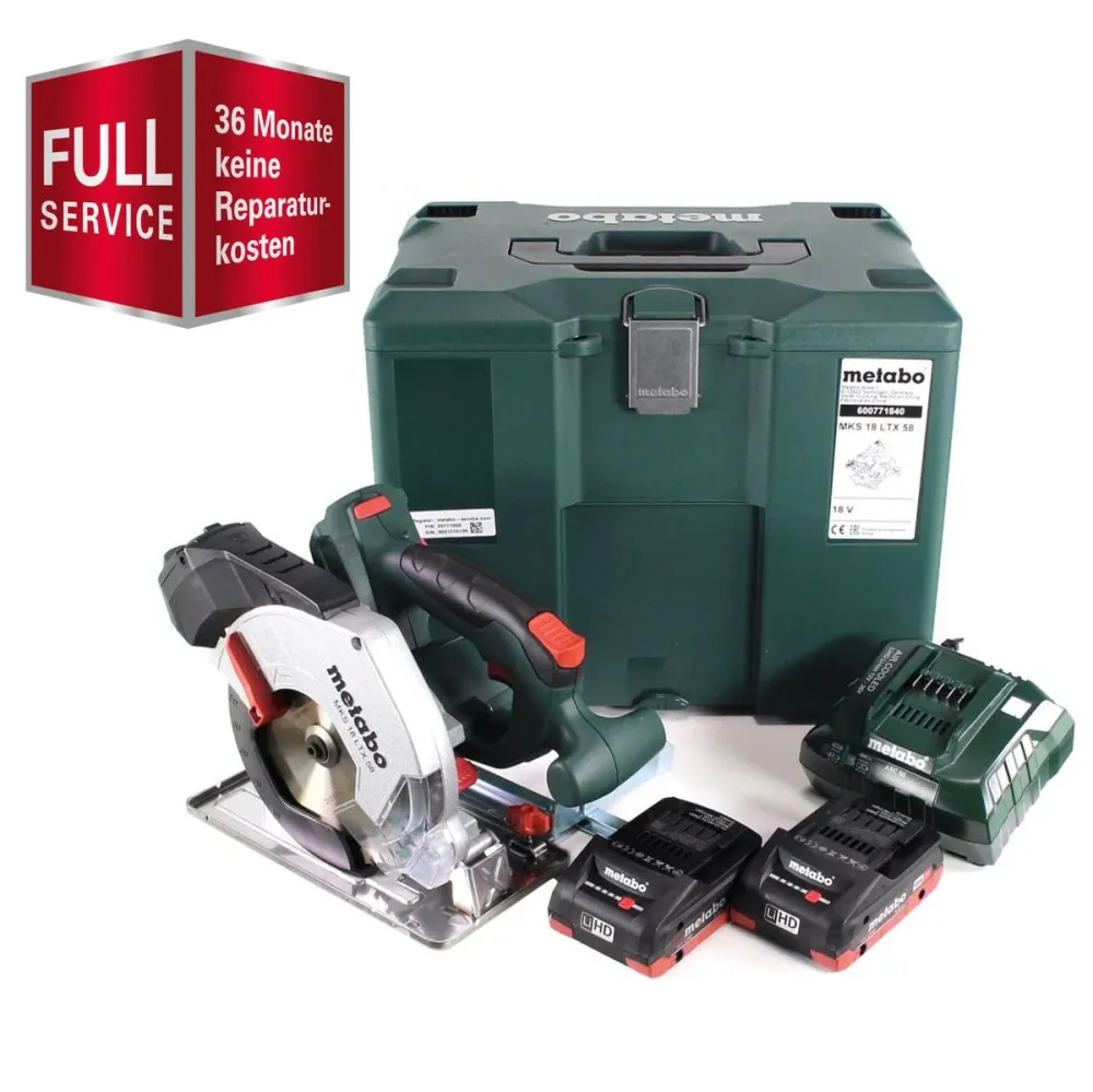 GRATIS 3 ños de servicio completo protección integral Metabo MKS 18 LTX 58 sierra circular para metal baterí 18V 165 mm +...