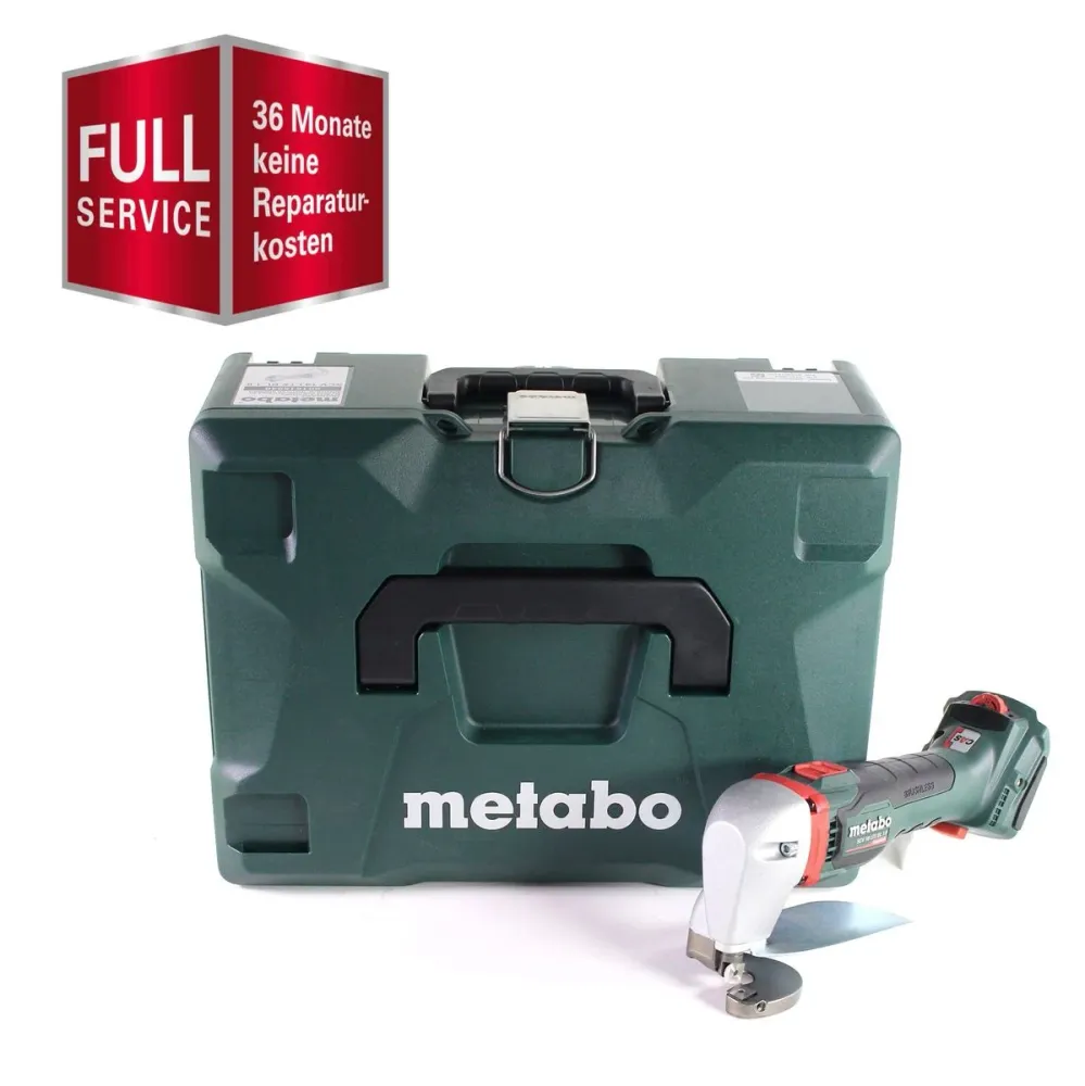 GRATIS 3 ños de servicio completo protección integral Metabo SCV 18 LTX BL 1.6 Tijeras de hojalatero baterí 18 V sin escob...