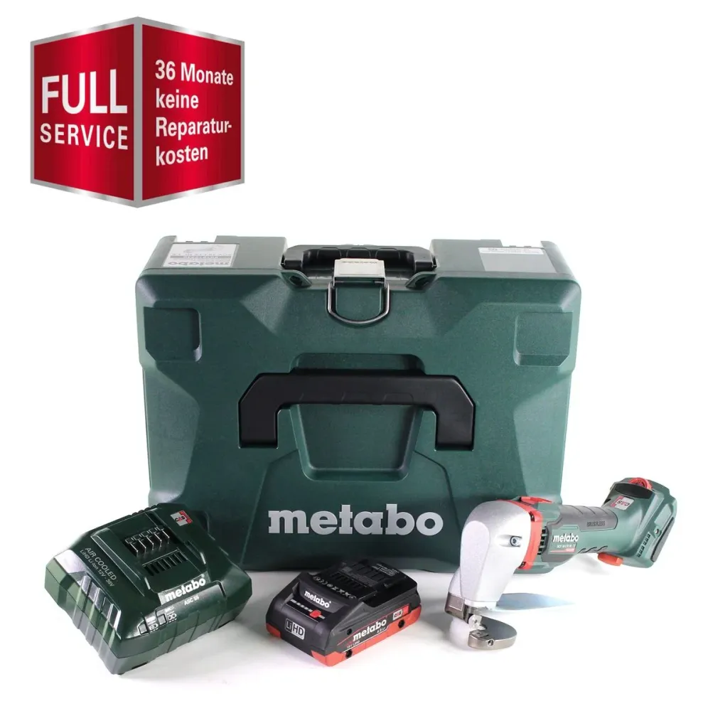 GRATIS 3 ños de servicio completo protección integral Metabo SCV 18 LTX BL 1.6 baterí tijeras de hojalatero 18 V sin escob...
