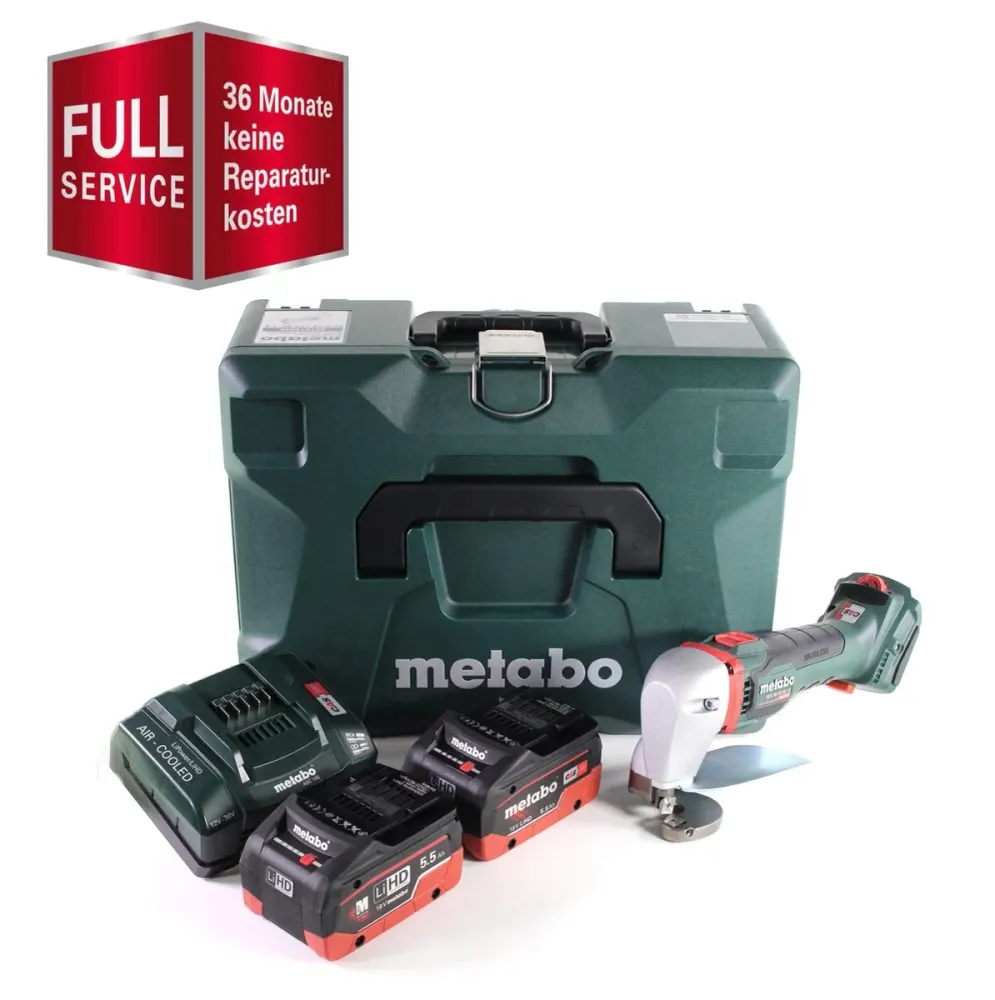 GRATIS 3 ños de servicio completo protección integral Metabo SCV 18 LTX BL 1.6 baterí tijeras de hojalatero 18 V sin escob...