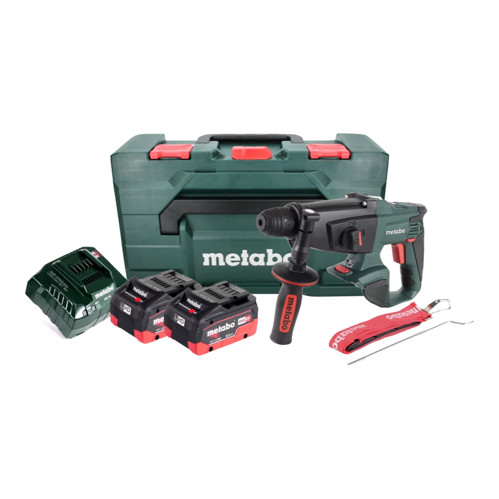 Martillo combinado baterí Metabo KHA 18 LTX 18 V 2,2 J SDS Plus + 2x baterí 8,0 Ah + cargador + metaBOX