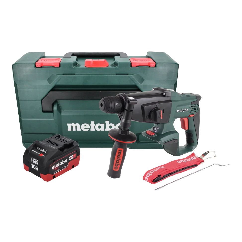 Martillo combinado baterí Metabo KHA 18 LTX 18 V 2,2 J SDS Plus + 1x baterí 10,0 Ah + metaBOX - sin cargador