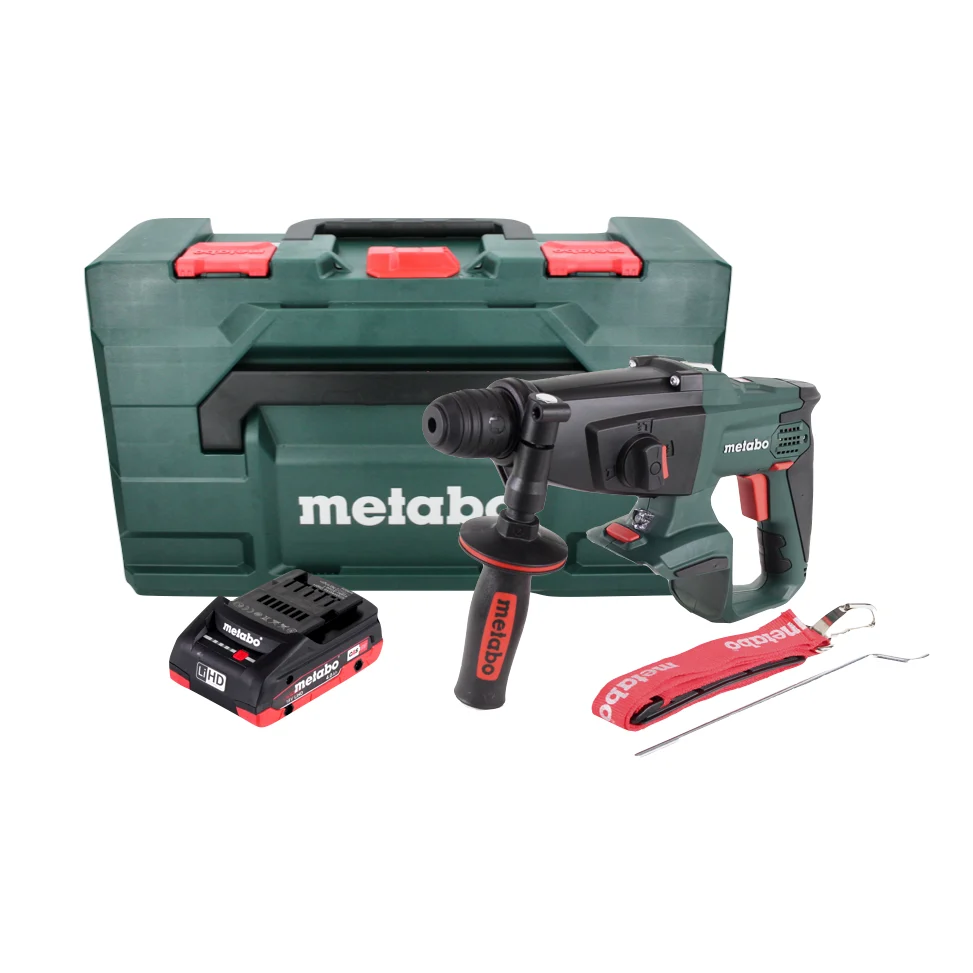 Martillo combinado baterí Metabo KHA 18 LTX 18V 2.2J SDS Plus + 1x baterí 4.0 Ah + metaBOX - sin cargador