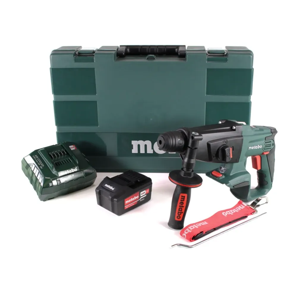 Martillo combinado baterí Metabo KHA 18 LTX 18V + 1x baterí 5.2Ah + cargador + estuche
