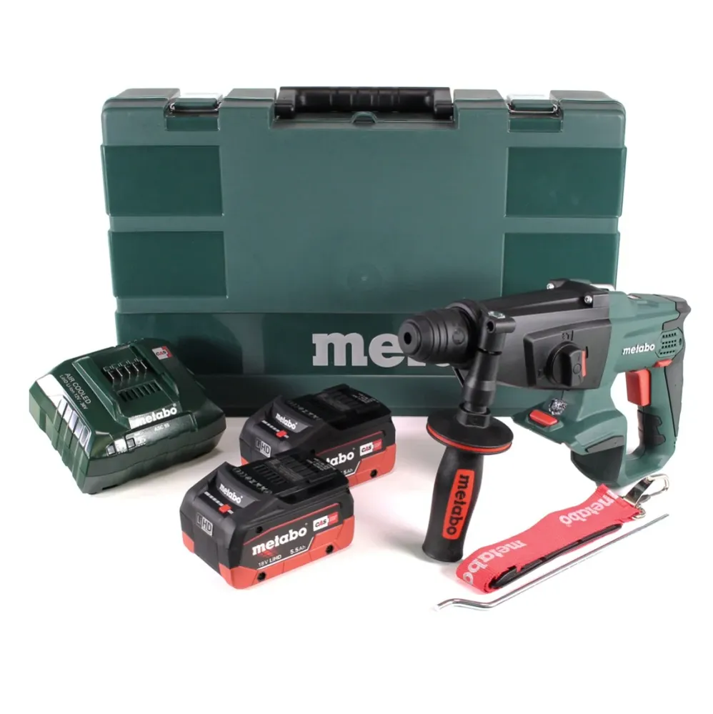 Martillo combinado baterí Metabo KHA 18 LTX 18V + 2x baterías 5.5Ah + cargador + estuche