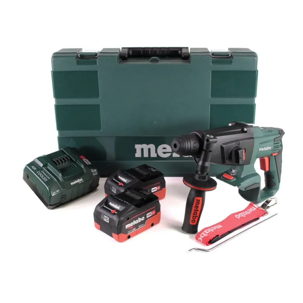 Martillo combinado baterí Metabo KHA 18 LTX 18V + 2x baterías 8.0Ah + cargador + estuche
