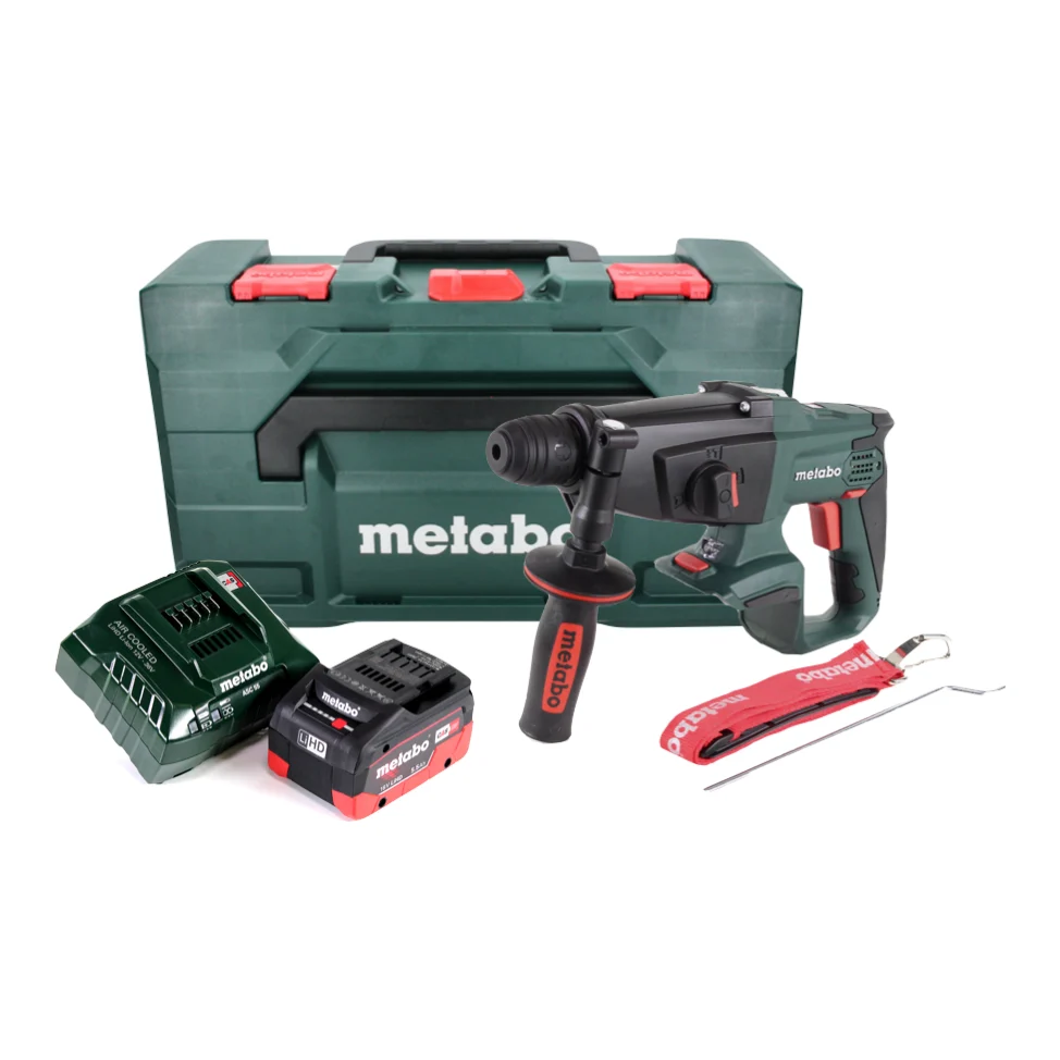 Martillo combinado baterí Metabo KHA 18 LTX 18V 2.2J SDS Plus + 1x baterí 5.5 Ah + cargador + metaBOX