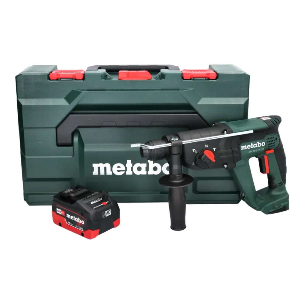 Martillo combinado sin cable Metabo KH 18 LTX 24 18 V 2,1 J SDS plus + 1x baterí recargable 8,0 Ah + metaBOX - sin cargador