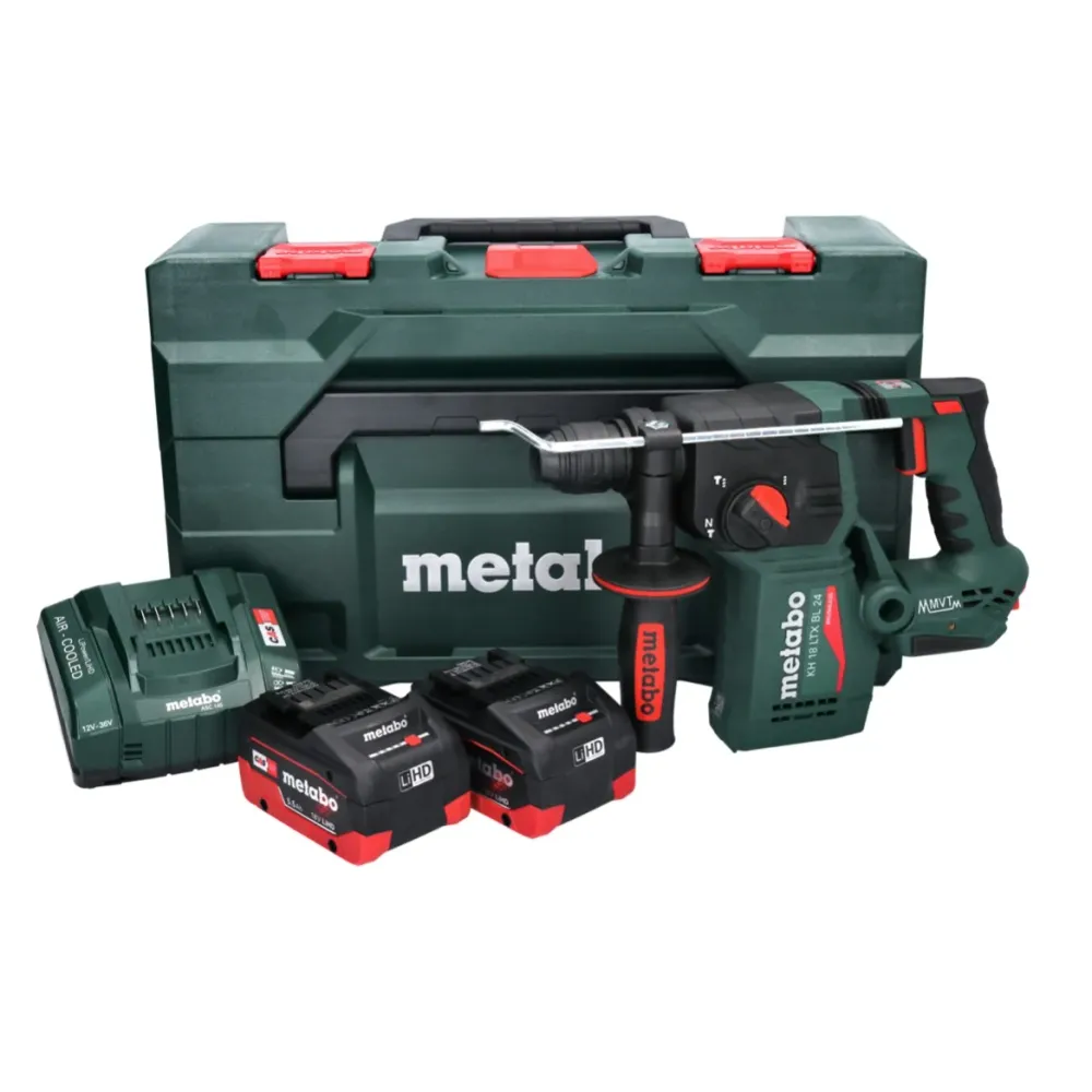 Martillo perforador sin cable Metabo KH 18 LTX BL 24 18 V 2,2 J SDS Plus Brushless ( 601713660 ) + 2x baterí recargable 5,...