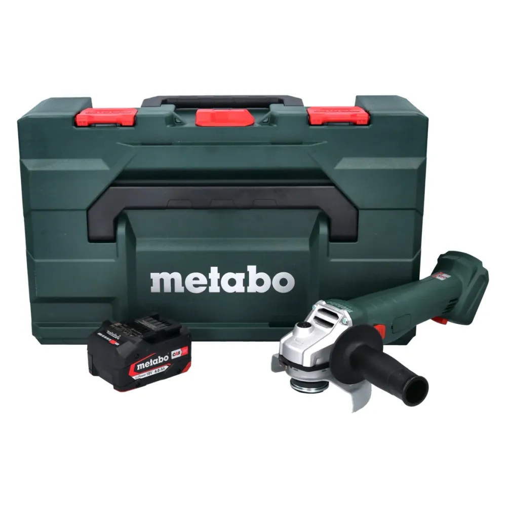 Metabo W 18 L 9-125 Amoladora angular de baterí Quick 18 V 125 mm + 1x baterí 4,0 Ah + metaBOX - sin cargador