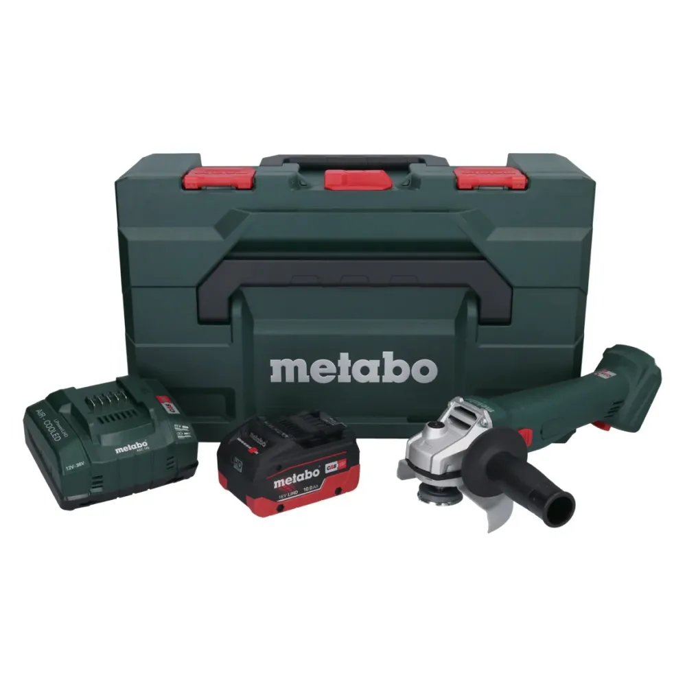 Metabo W 18 L 9-125 Amoladora angular sin cable 18 V 125 mm + 1x baterí 10,0 Ah + cargador + metaBOX