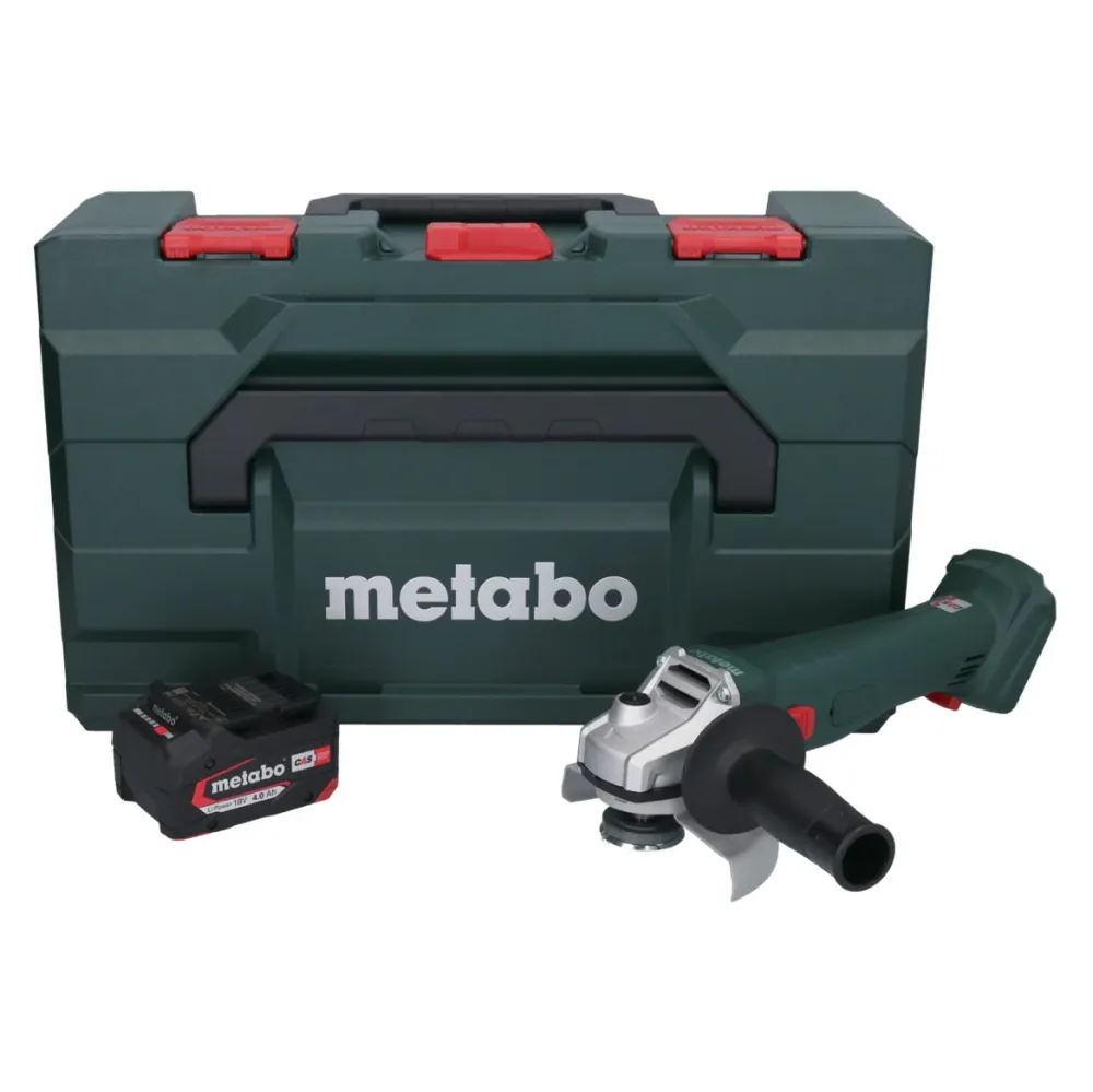 Metabo W 18 L 9-125 Amoladora angular sin cable 18 V 125 mm + 1x baterí 4,0 Ah + metaBOX - sin cargador
