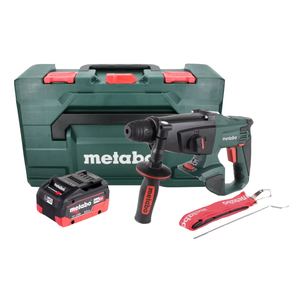 Metabo KHA 18 LTX martillo combinado baterí 18 V 2,2 J SDS Plus + 1x baterí 8,0 Ah + metaBOX - sin cargador