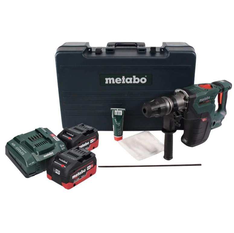 Metabo KHA 18 LTX BL 40 martillo combinado baterí 18 V 8,6 J SDS max sin escobillas + 2x baterí 8,0 Ah + cargador + maletín