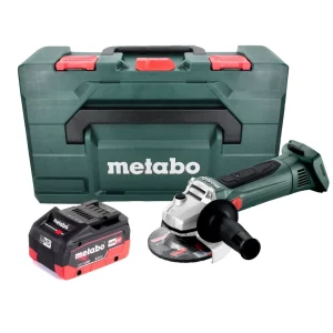 Metabo W 18 LTX 125 amoladora angular baterí 18 V 125 mm + 1x baterí 8,0 Ah + metaBOX - sin cargador