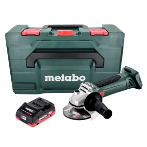 Metabo W 18 LTX 125 amoladora angular baterí 18 V 125 mm + 1x baterí 4,0 Ah + metaBOX - sin cargador