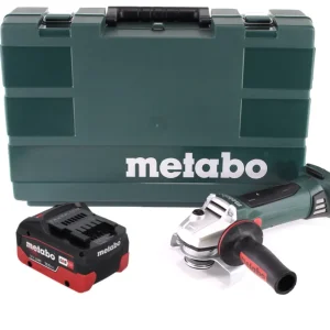 Metabo W 18 LTX 125 Amoladora angular rápida 18 V 125 mm (602174860) + 1 baterí de 10,0 Ah + maletín - sin cargador