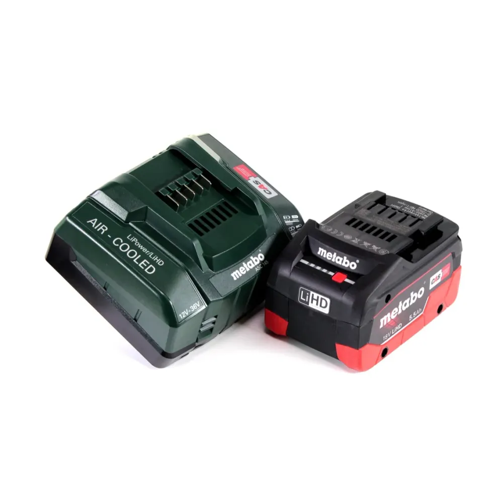 Metabo W 18 LTX 125 Amoladora angular rápida 18V 125mm + 1x baterí 5.5Ah + cargador + maletín