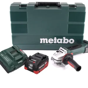 Metabo W 18 LTX 125 Amoladora angular rápida 18 V 125 mm (602174860) + 1 baterí de 10,0 Ah + cargador + maletín