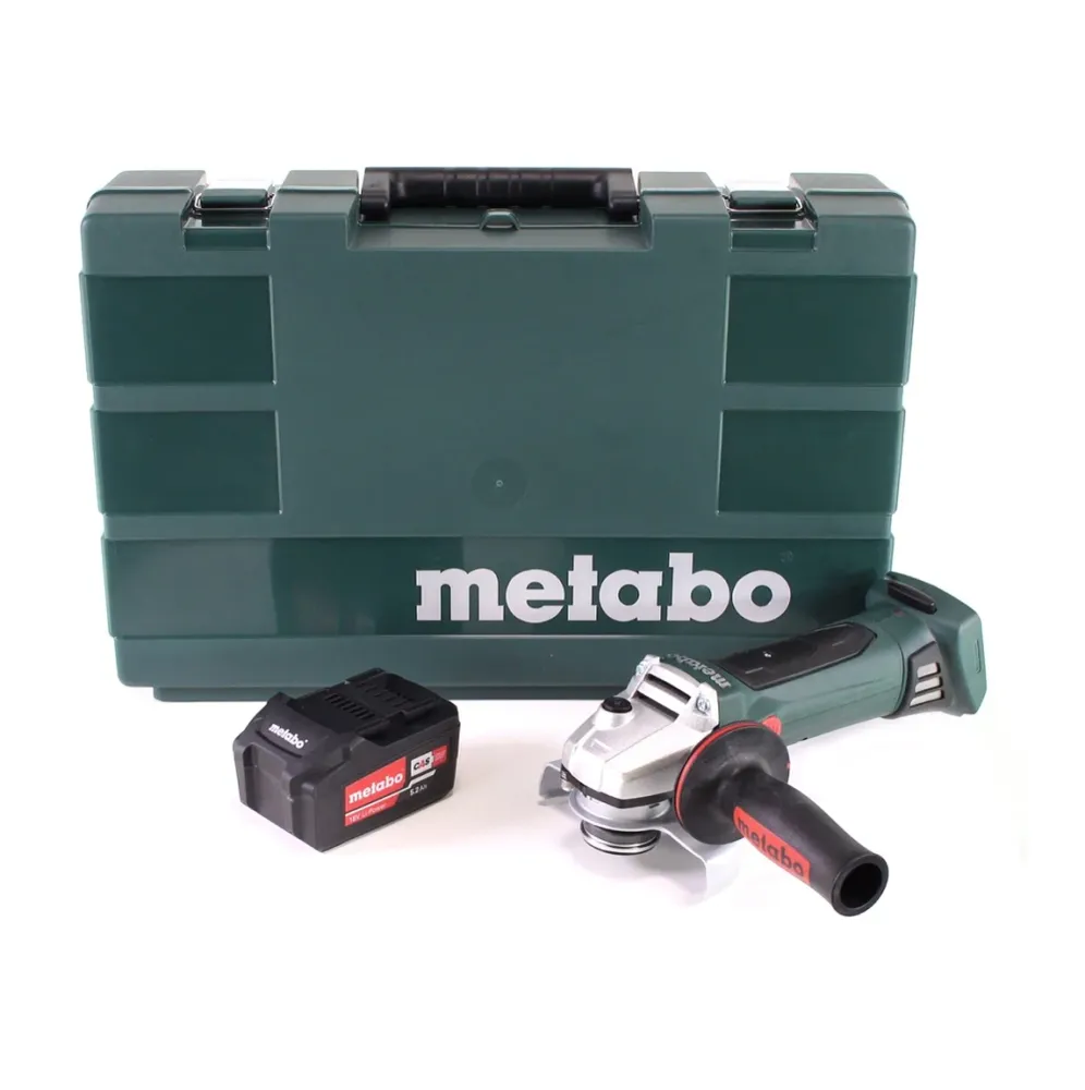 Metabo W 18 LTX 125 Amoladora angular rápida 18V 125mm + 1x baterí 5,2Ah + maletín - sin cargador