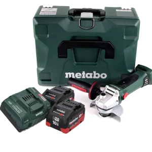 Metabo W 18 LTX 125 Quick amoladora angular baterí 18 V 125 mm (602174840) + 2 baterías de 10,0 Ah + cargador + MetaLoc