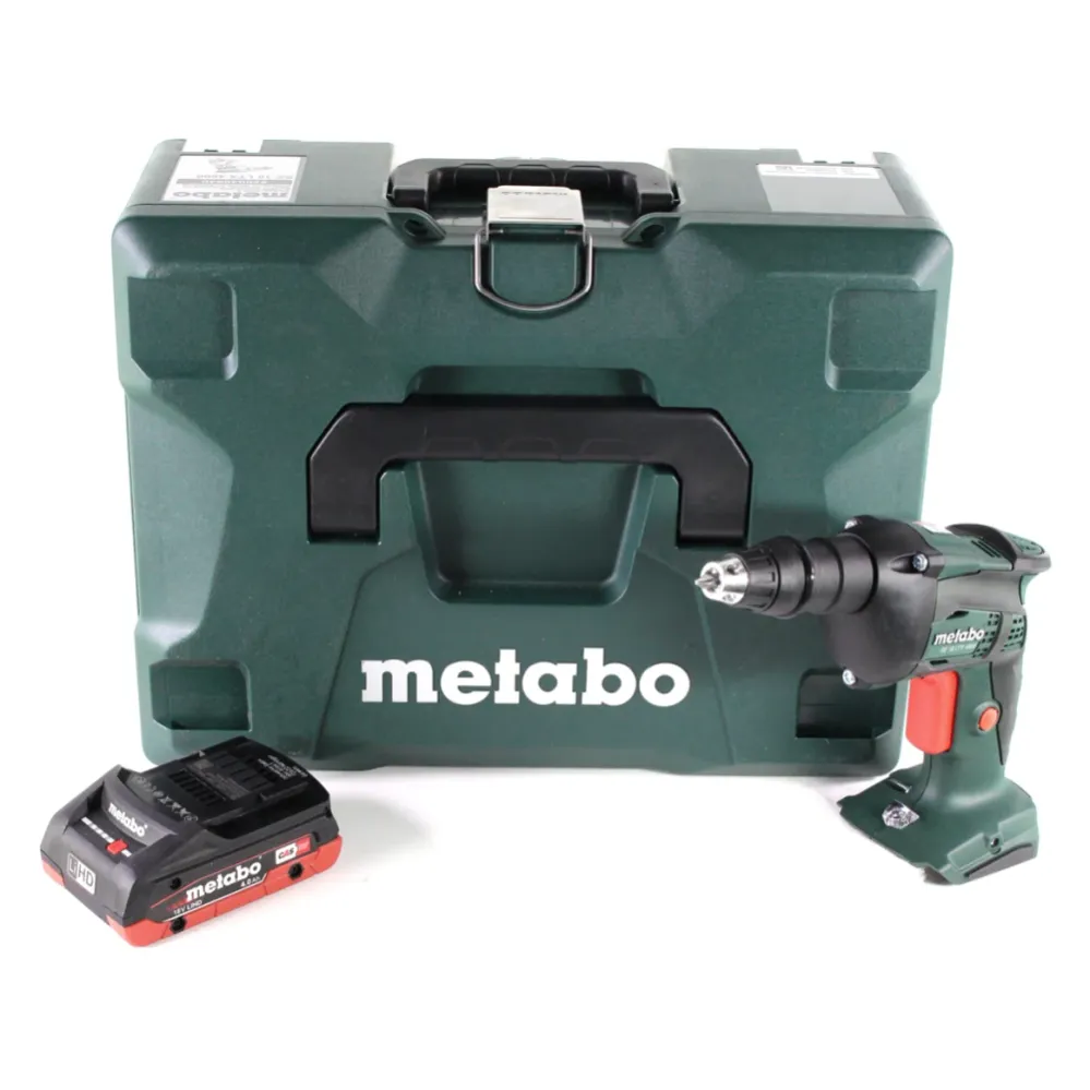 Metabo SE 18 LTX 4000 atornillador para construcción en seco baterí 18 V 7 Nm 1/4" + 1x baterí LiHD 4,0 Ah + MetaLoc - sin...
