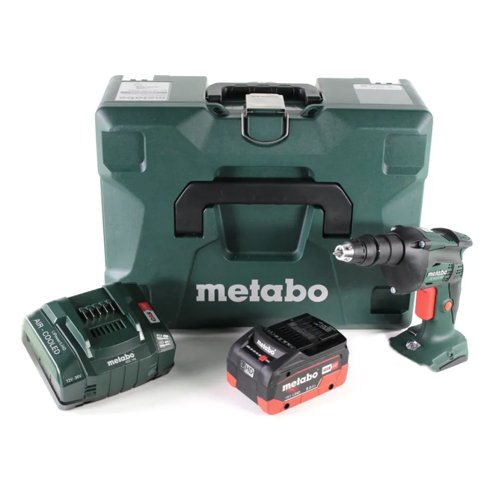 Metabo SE 18 LTX 4000 atornillador para obra seca baterí 18 V 7 Nm 1/4" + 1x baterí LiHD 8,0 Ah + cargador + MetaLoc