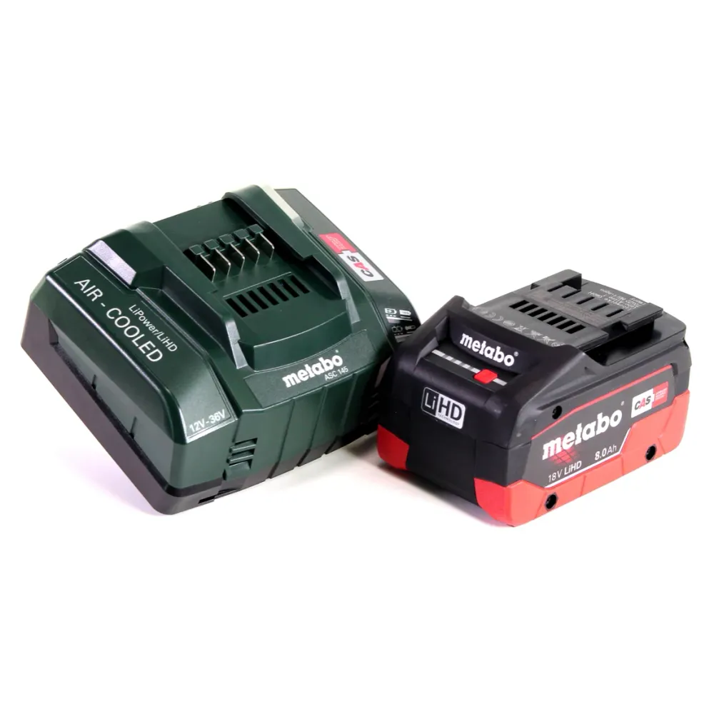 Metabo SE 18 LTX 4000 atornillador para obra seca baterí 18 V 7 Nm 1/4" + 1x baterí LiHD 8,0 Ah + cargador + MetaLoc