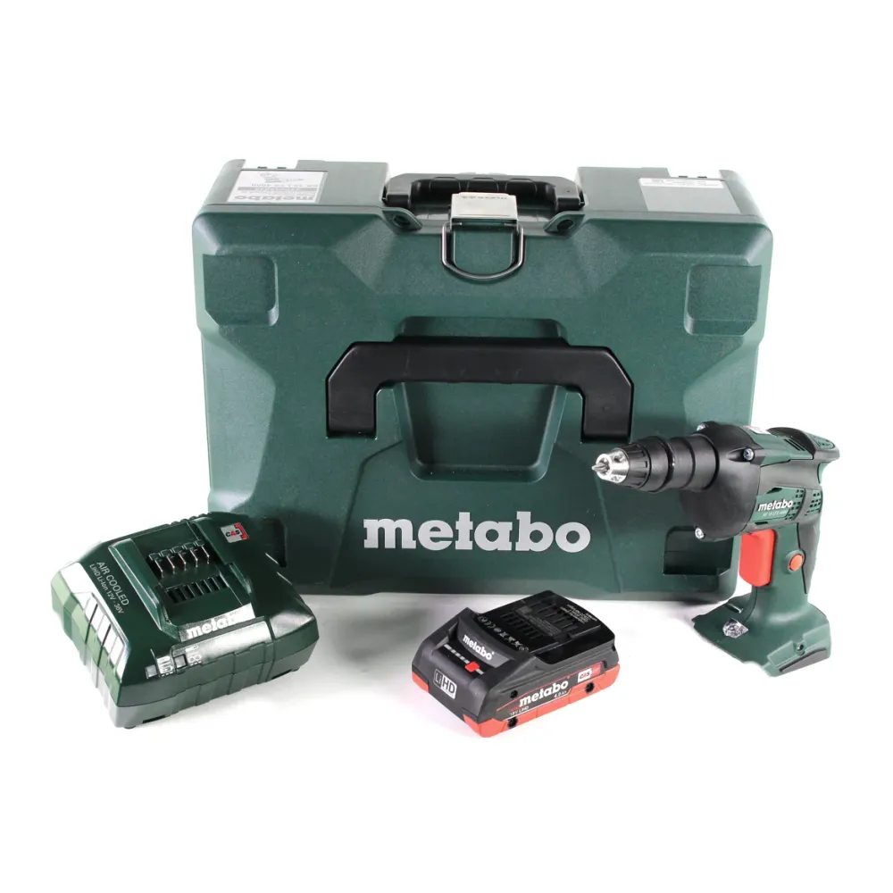 Metabo SE 18 LTX 4000 atornillador para obra seca baterí 18 V 7 Nm 1/4" + 1x baterí LiHD 4,0 Ah + cargador + MetaLoc