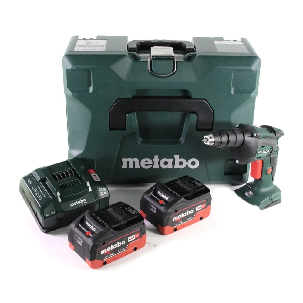 Metabo SE 18 LTX 4000 atornillador para obras en seco baterí 18 V 7 Nm 1/4" + 2x baterí LiHD 8,0 Ah + cargador + MetaLoc