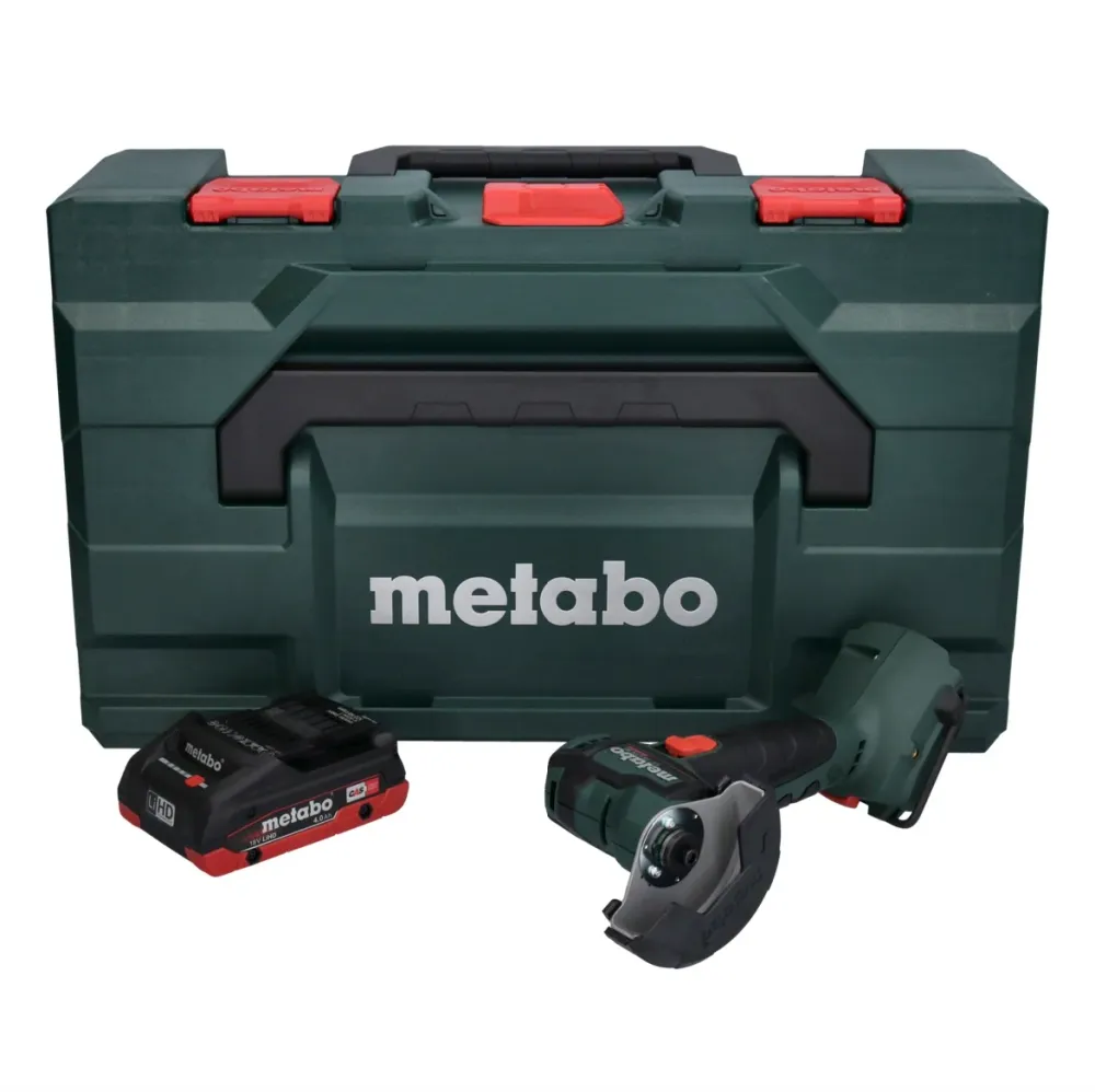 Metabo CC 18 LTX amoladora angular sin cable 18 V 76 mm sin escobillas + 1x baterí 4.0Ah + metaBOX - sin cargador