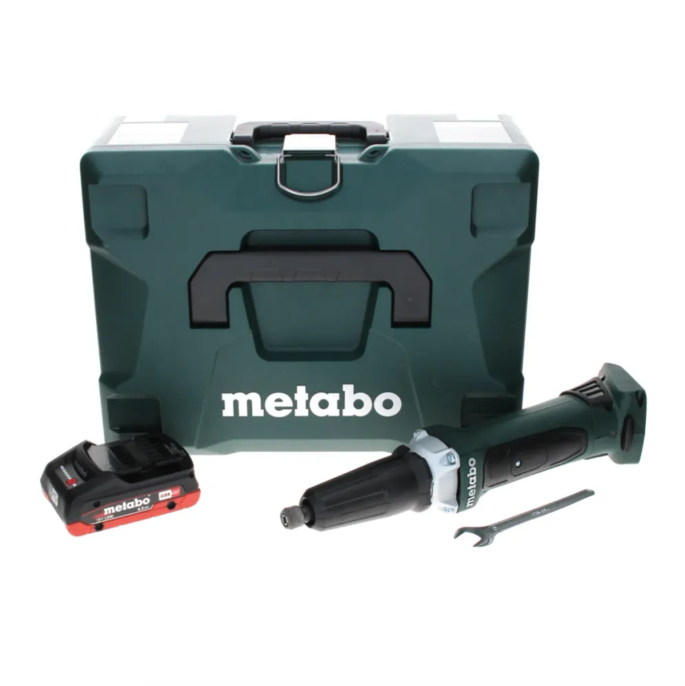 Metabo GA 18 LTX amoladora recta baterí 18 V + 1x baterí LiHD 4,0 Ah + MetaLoc - sin cargador