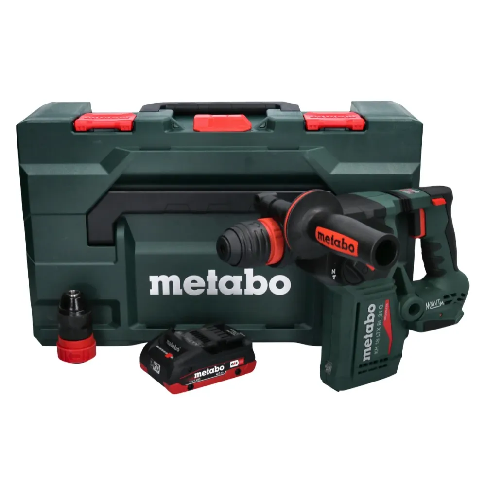 Metabo KH 18 LTX BL 24 Q Martillo combinado sin cable 18 V 2,2 J + 1x baterí recargable 4,0 Ah + metaBOX - sin cargador