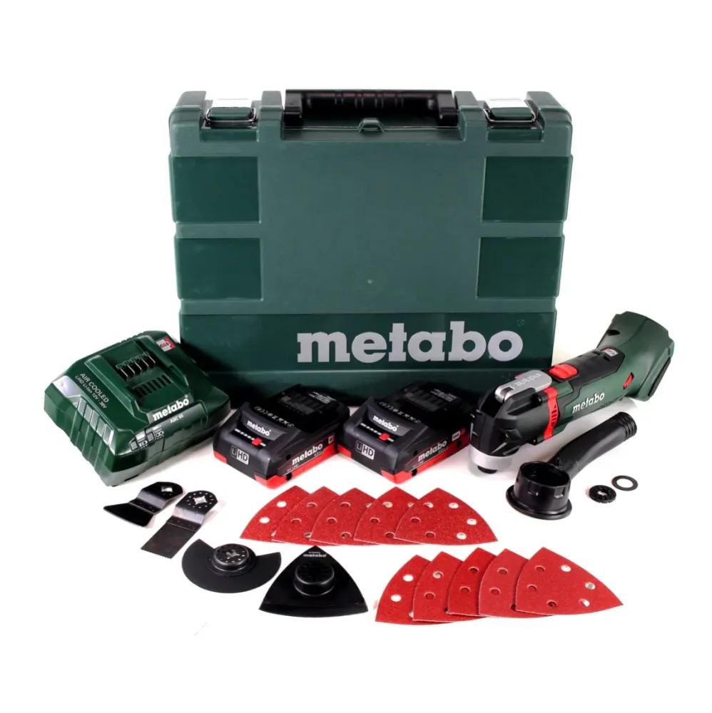 Metabo MT 18 LTX multiherramienta baterí 18V + 2x baterías 4.0Ah + cargador + maletín
