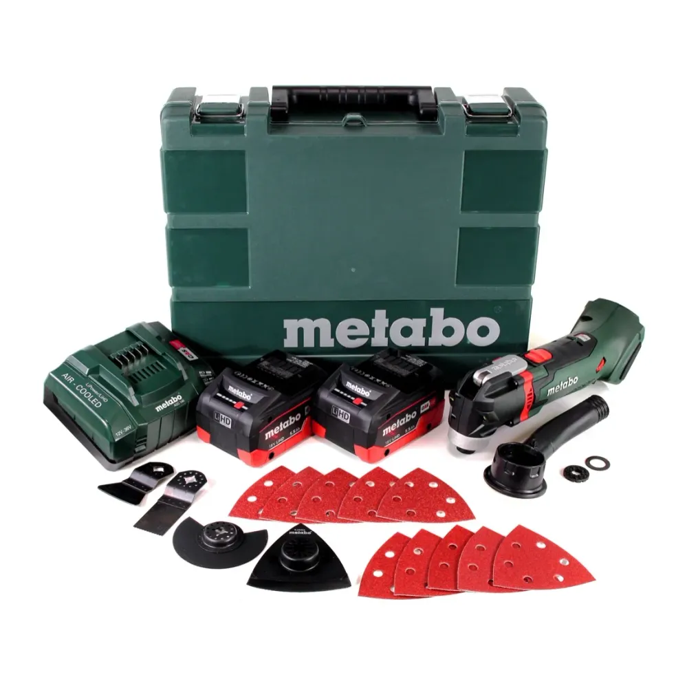 Metabo MT 18 LTX multiherramienta baterí 18V + 2x baterías 5.5Ah + cargador + estuche