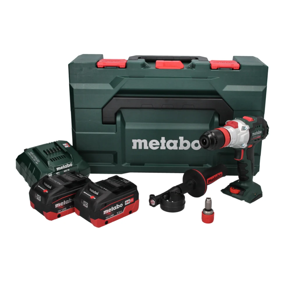 Metabo SB 18 LTX BL Q I Taladradora de percusión sin cable 18 V 130 Nm sin escobillas + 2x baterí recargable 5,5 Ah + carg...