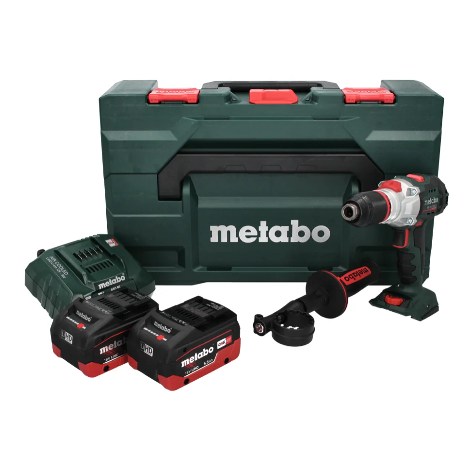 Metabo SB 18 LTX BL I Taladradora de percusión sin cable 18 V 130 Nm sin escobillas + 2x baterí recargable 5,5 Ah + cargad...