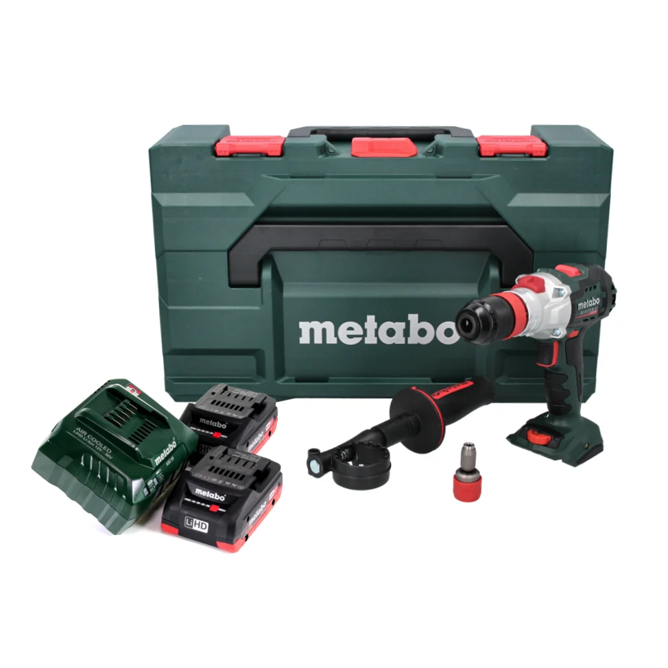 Metabo SB 18 LTX BL Q I Taladradora de percusión sin cable 18 V 130 Nm sin escobillas + 2x baterí recargable 4,0 Ah + carg...