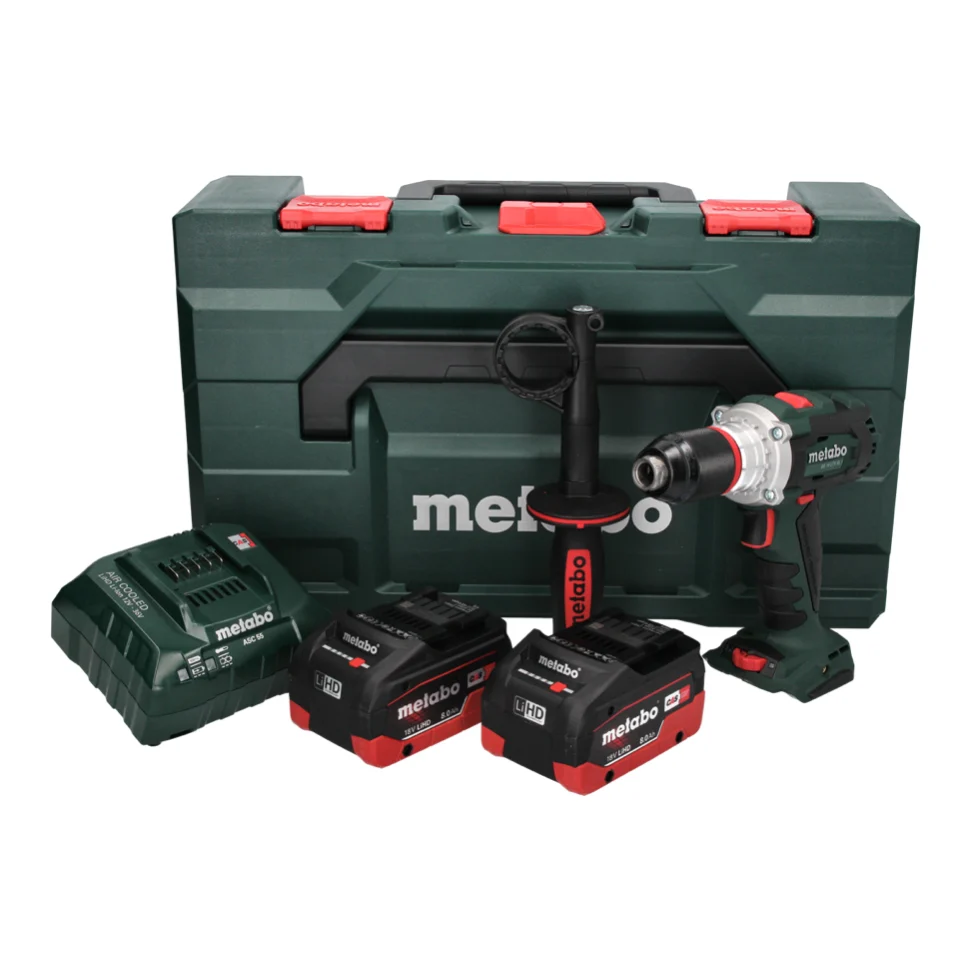 Metabo BS 18 LTX BL I taladro atornillador baterí 18 V 120 Nm + 2 baterías 8,0 Ah + cargador + metaBOX