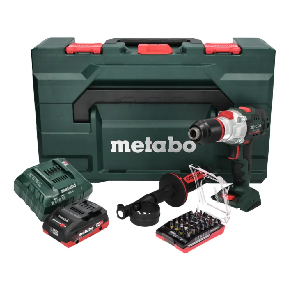 Metabo SB 18 LTX BL I taladro percutor baterí 18 V 130 Nm sin escobillas + 1x baterí 4,0 Ah + cargador + juego de puntas 3...