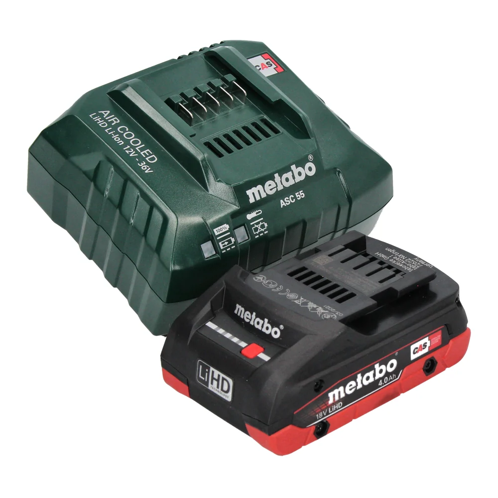Metabo SB 18 LTX BL I taladro percutor baterí 18 V 130 Nm sin escobillas + 1x baterí 4,0 Ah + cargador + juego de puntas 3...