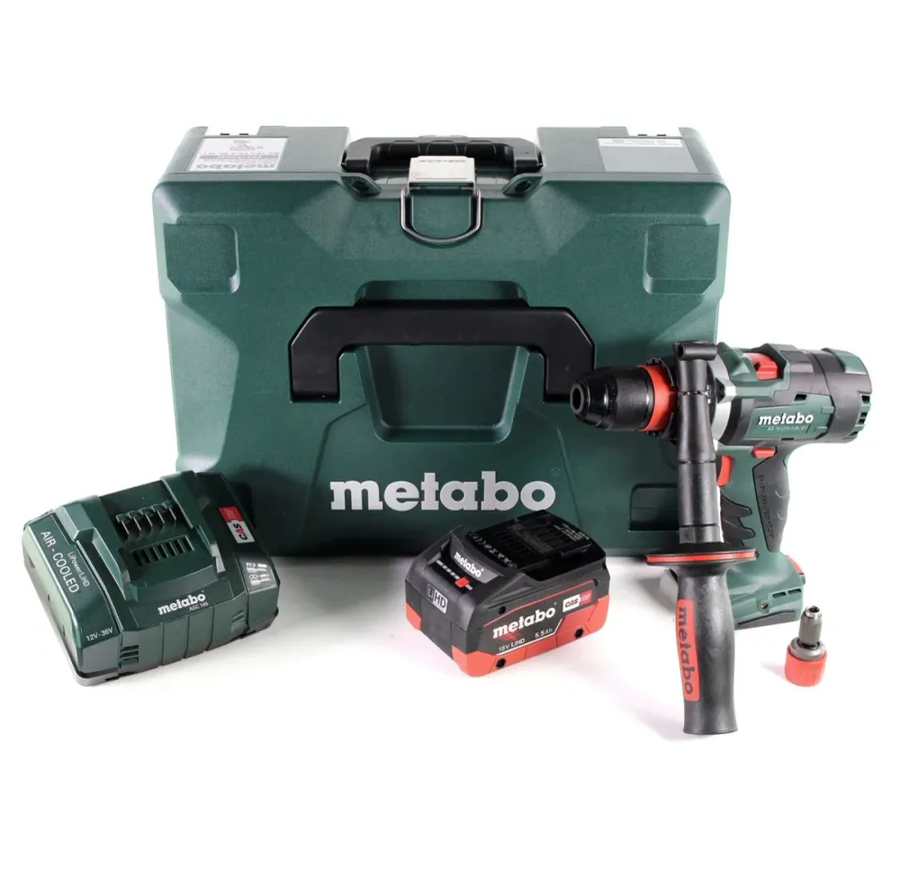 Metabo BS 18 LTX-3 BL QI taladro atornillador baterí 18 V 120 Nm sin escobillas + 1x baterí LiHD 5,5 Ah + cargador + MetaLoc
