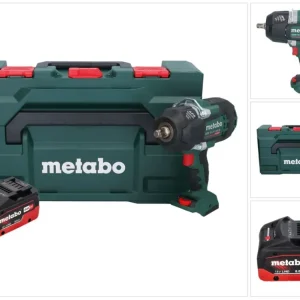 Metabo SSW 18 LTX 1450 BL 18 V 1450 Nm atornillador de impacto sin escobillas + 1x baterí 8,0 Ah + metaBOX - sin cargador